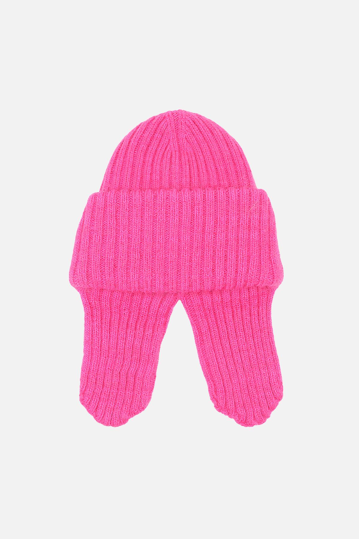 Шапка-ушанка для девочки 54-56 см Розовый (ЦБ-00282128)