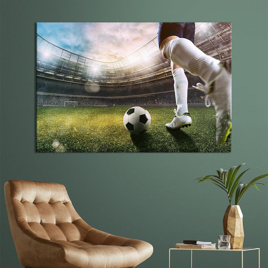 Настінний декор Удар футболіста по м'ячу 80x54 см (1876-1)
