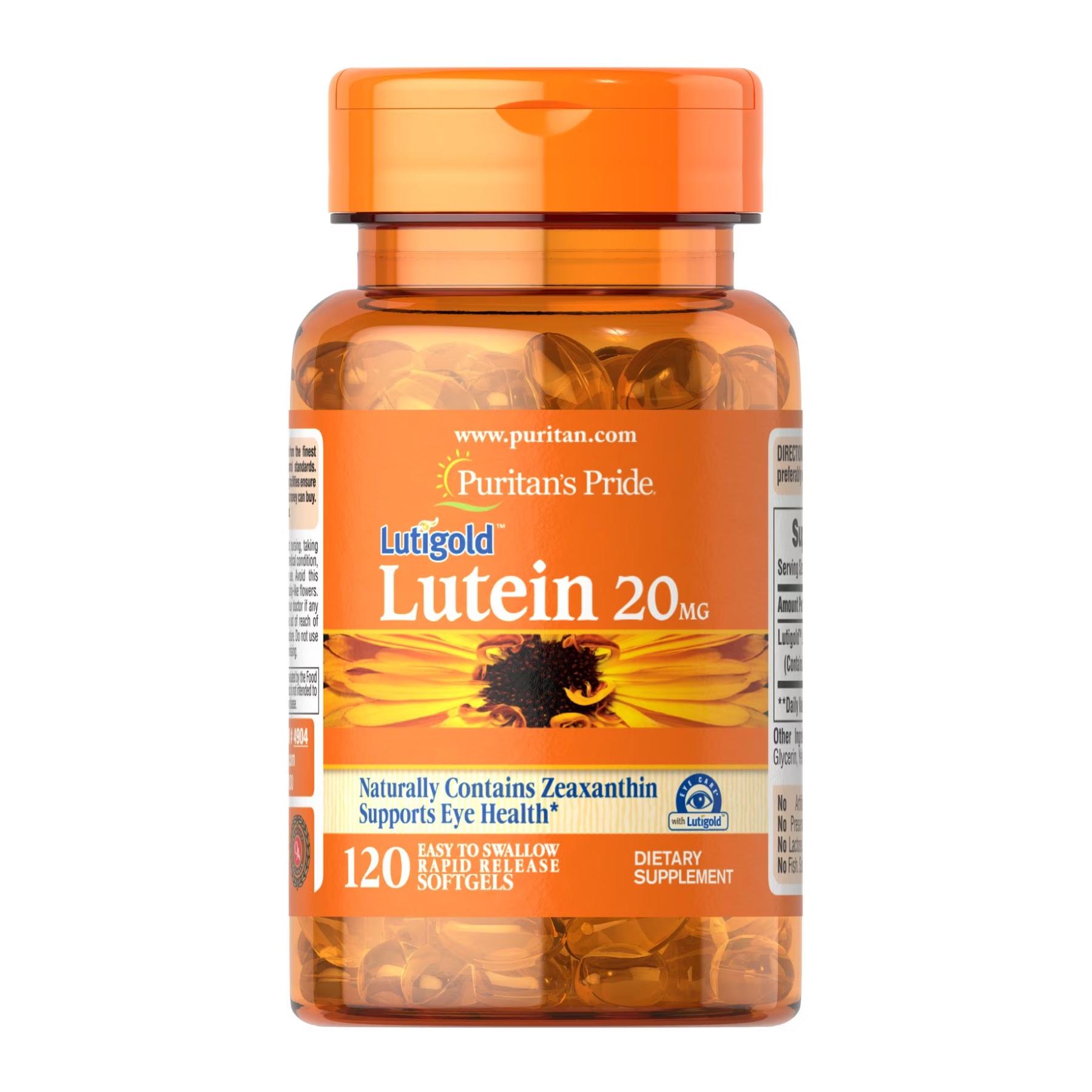 Натуральная добавка Lutein 20 mg with Zeaxanthin 60 softgels (2023-10-2474)