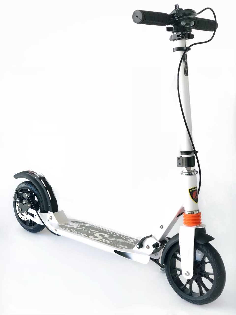 Самокат двухколесный ScooteX Scooter SpeedMax Disc USA с дисковым тормозом Белый