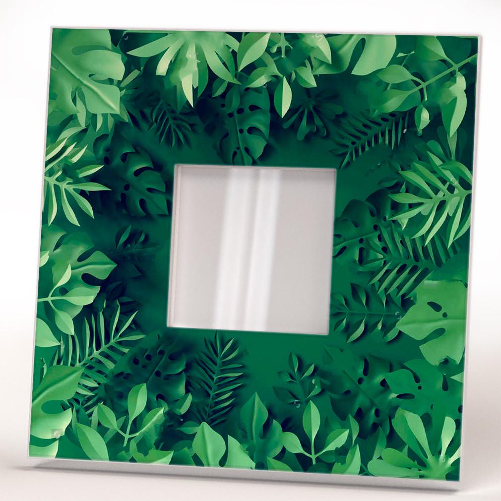 Зеркало декоративное Зеленые листики 260х260 мм (M04183) - фото 2