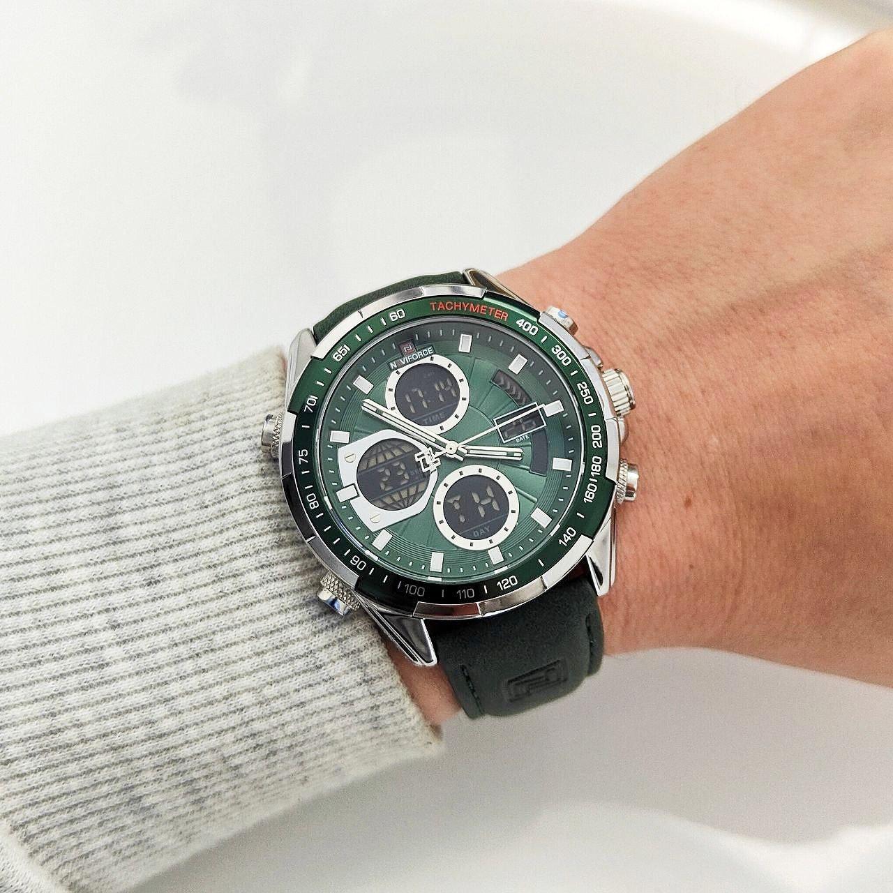 Годинник чоловічий Naviforce 9197 Green (14116095) - фото 4 Годинник чоловічий Naviforce 9197 Green (14116095) - фото 4