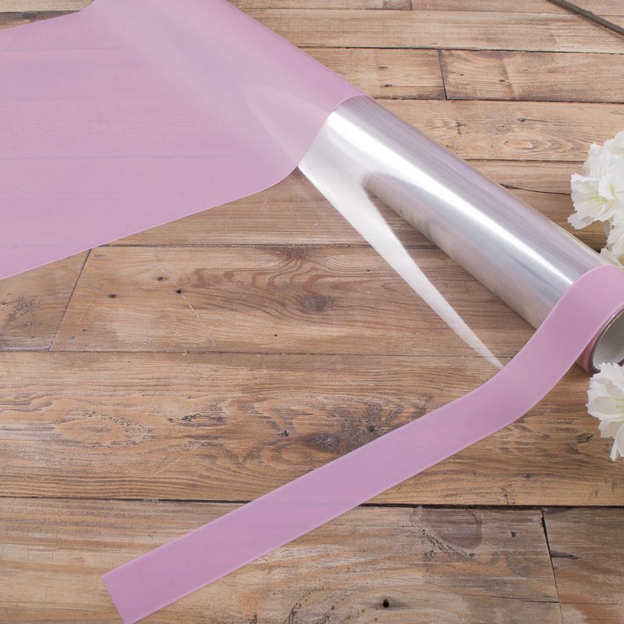 Пленка с прозрачным краем 60 см 10 м Розовый (4826-16)