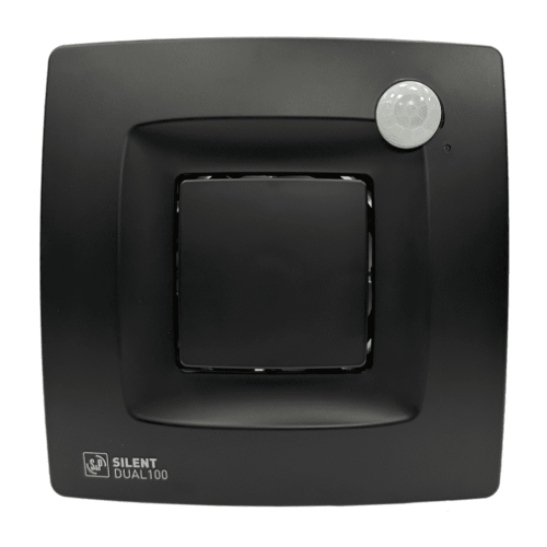 Витяжний вентилятор Soler & Palau SILENT DUAL 100 з таймером/датчиком руху та датчиком вологості Чорний матовий (5210021200)