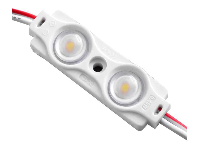 Модуль светодиодный LEDUA 2835-2smd 12V 0,44 Вт IP65 с линзой по 20 шт. пластина Белый (2402)