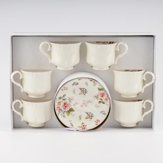 Набір чашок з блюдцями Вечір у саду 260 мл на 6 персон (90909)