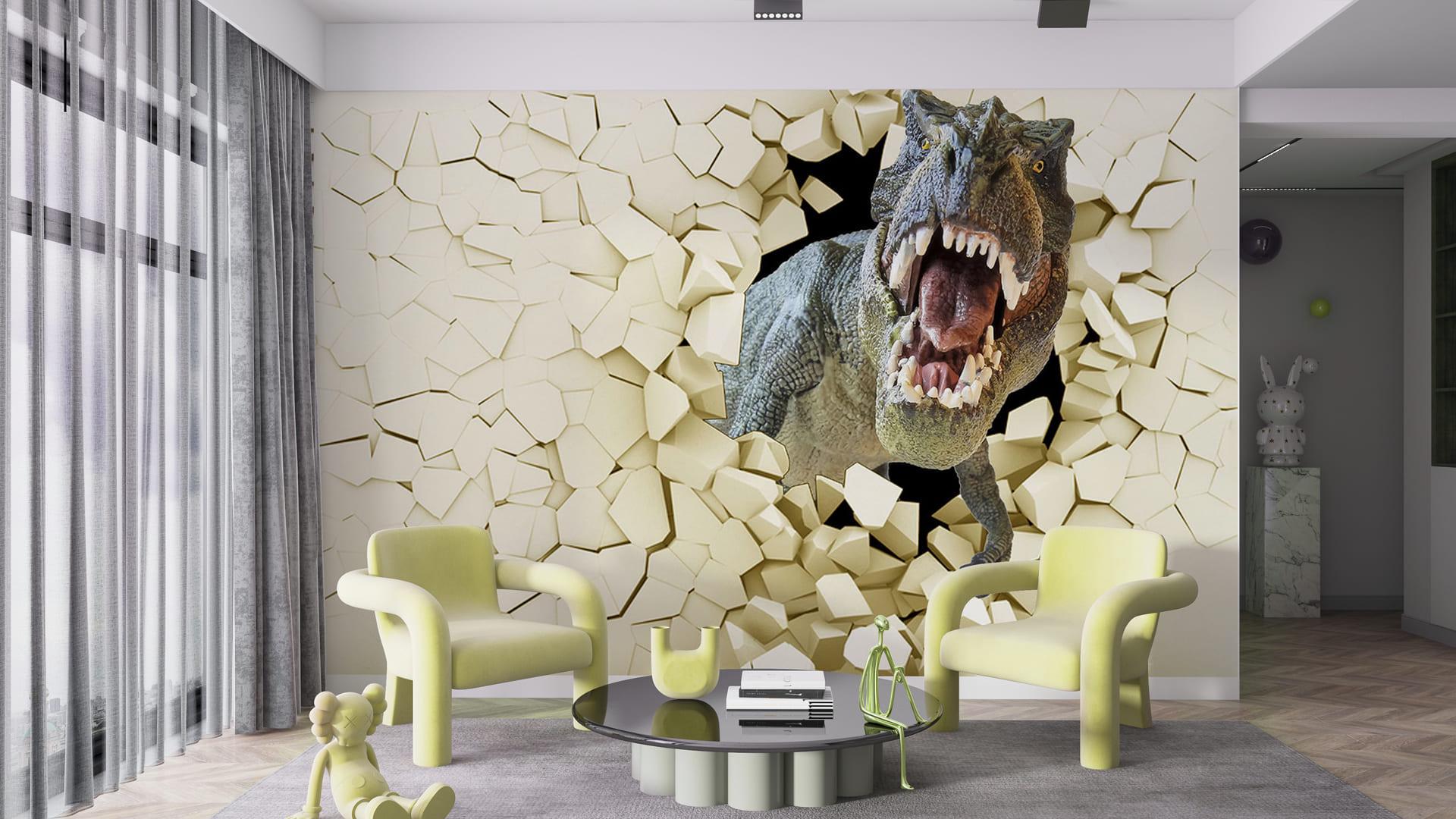 Фотообои флизелиновые Styleo Print-walls Зверь в комнате 0856 350х270 см (Pw-0856/3)