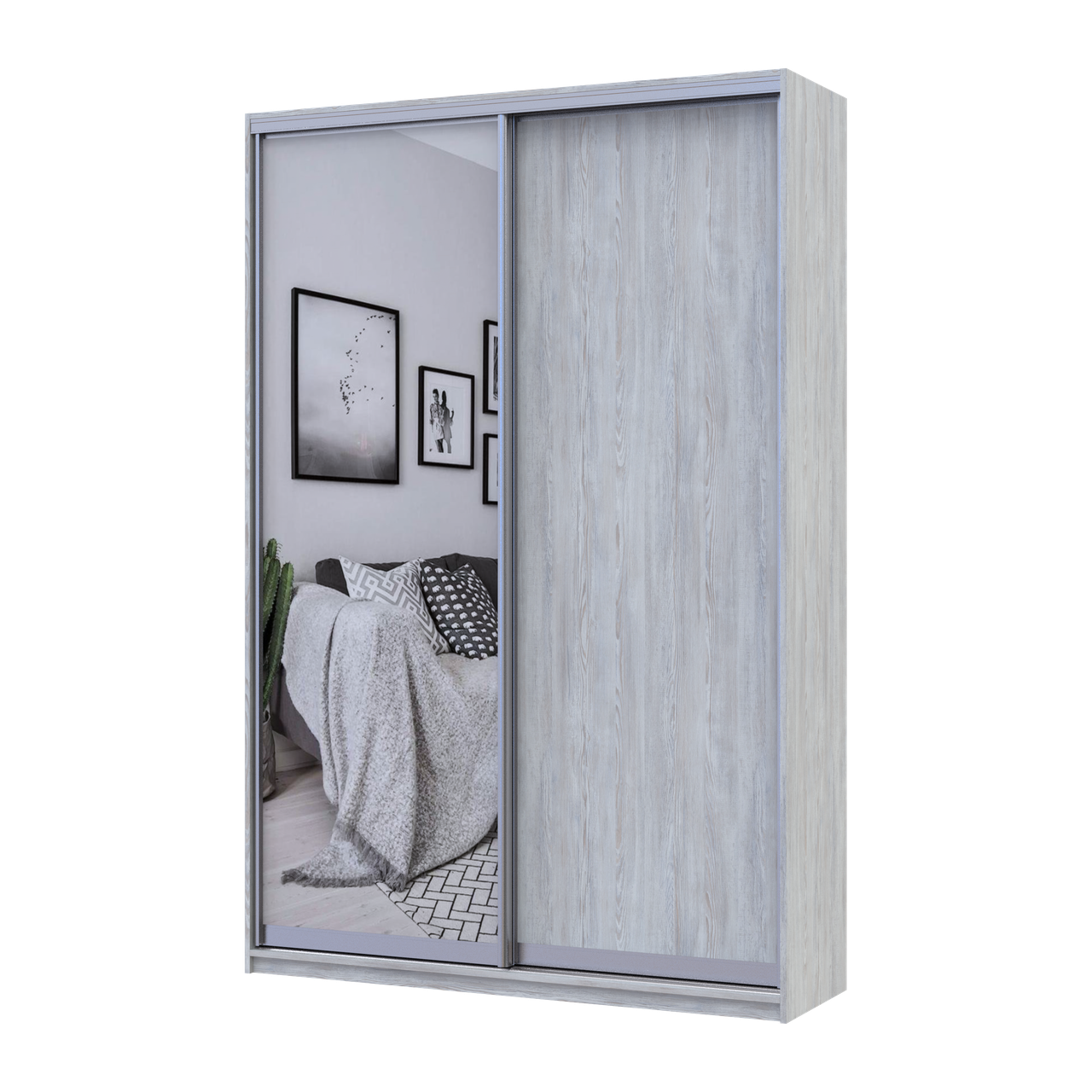 Шкаф-купе Doros Сити Лайт 1 ДСП/1 зеркало 150х45х225 см Сосна Натти (80736512)