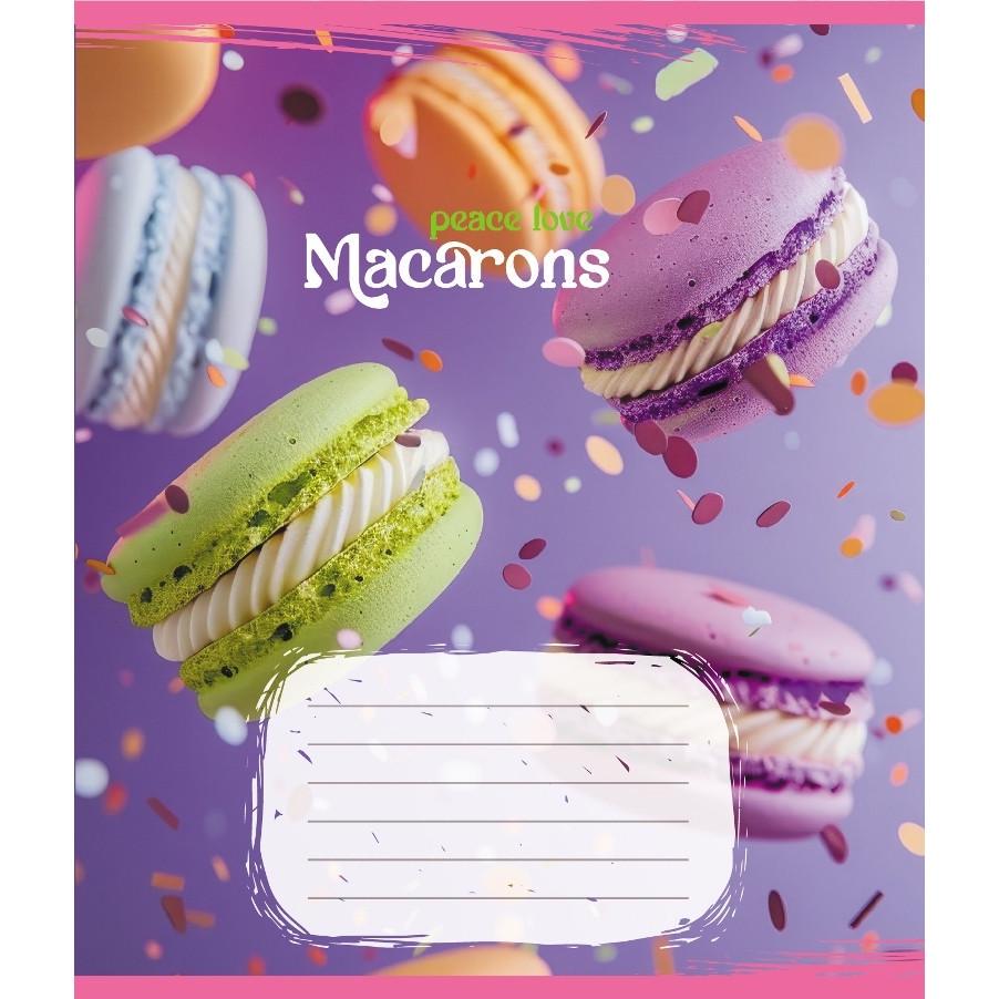 Шкільний зошит Макаруни 048-590197K-5 в клітинку 48 аркушів (RLT55371)