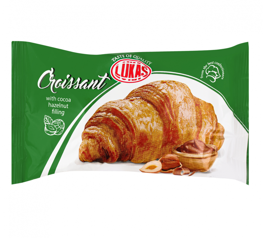 Круассанчик с начинкой Какао-крем-орех Лукас 45 г