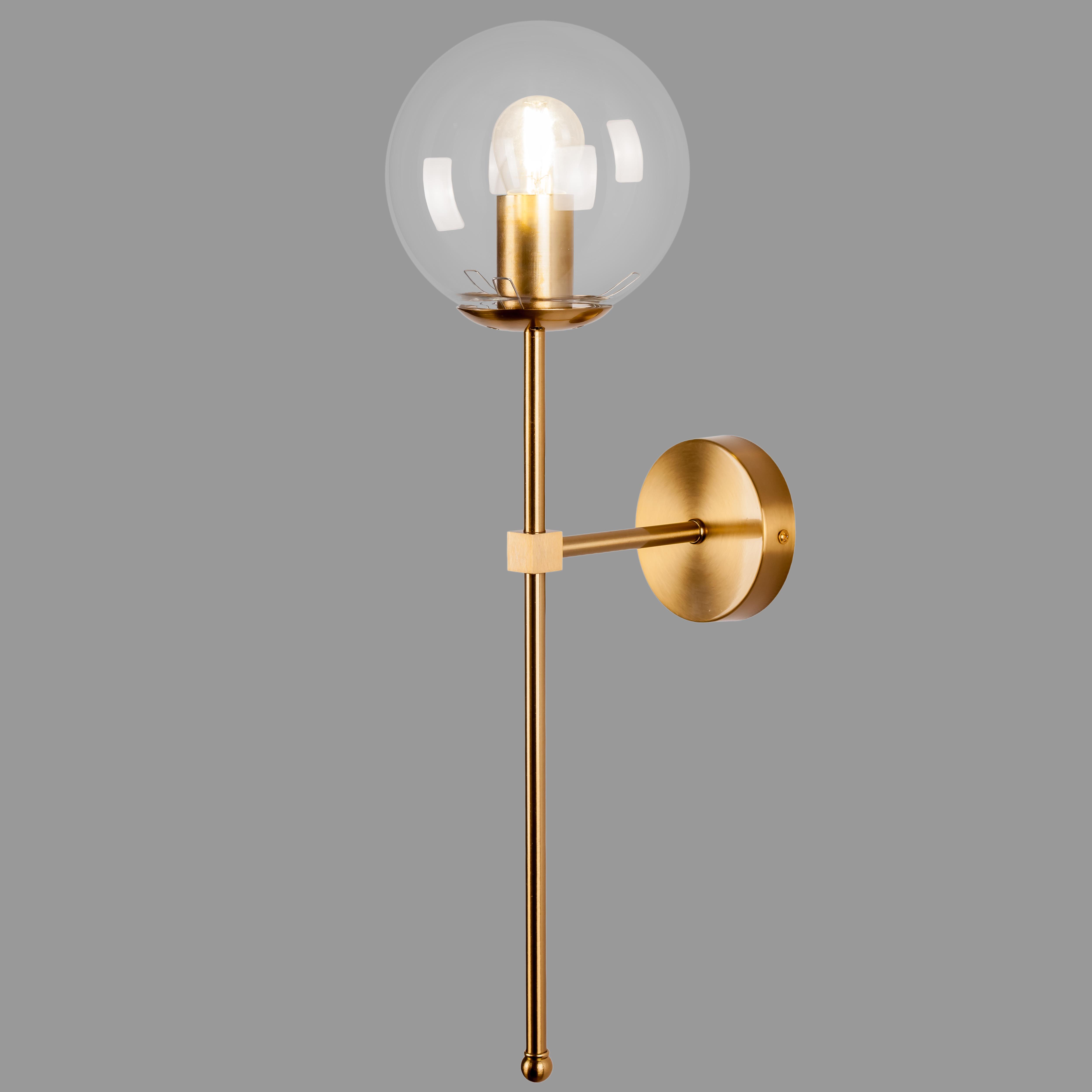 Бра сучасне на 1 лампу Bulb Бронзовий (99-W2501F-1 BRZ+CL)