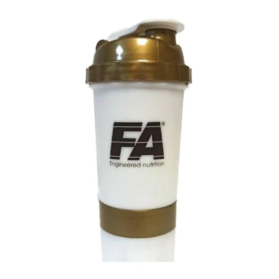 Шейкер Fitness Authority Shaker 500 мл+ 2 Container's White Gold