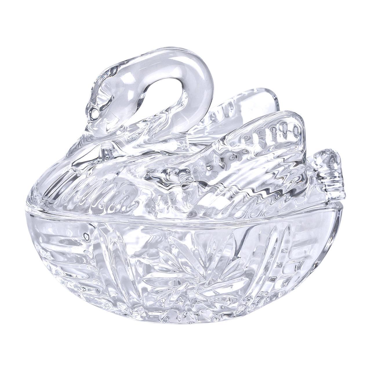 Конфетница стеклянная с фигурной крышкой HP-YH-40 14х9х11 см (A-033641) - фото 3 Конфетница стеклянная с фигурной крышкой HP-YH-40 14х9х11 см (A-033641) - фото 3