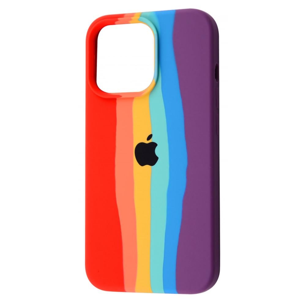 Чохол із м'якою підкладкою PRC Rainbow Silicone Case iPhone 13 Pro pride Різнокольоровий