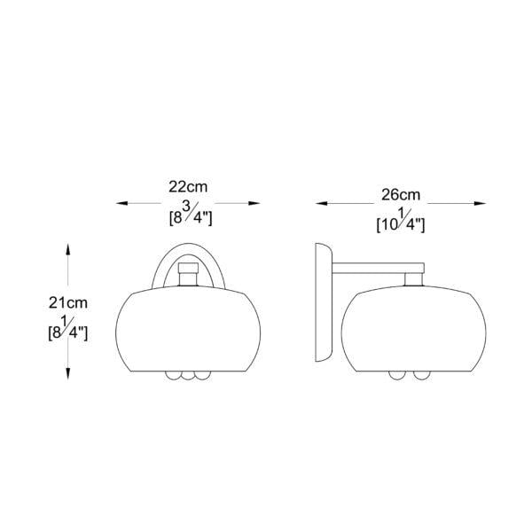 Бра Zuma Line W0076-01D-F4FZ Crystal (W0076-01D-F4FZ) - фото 2
