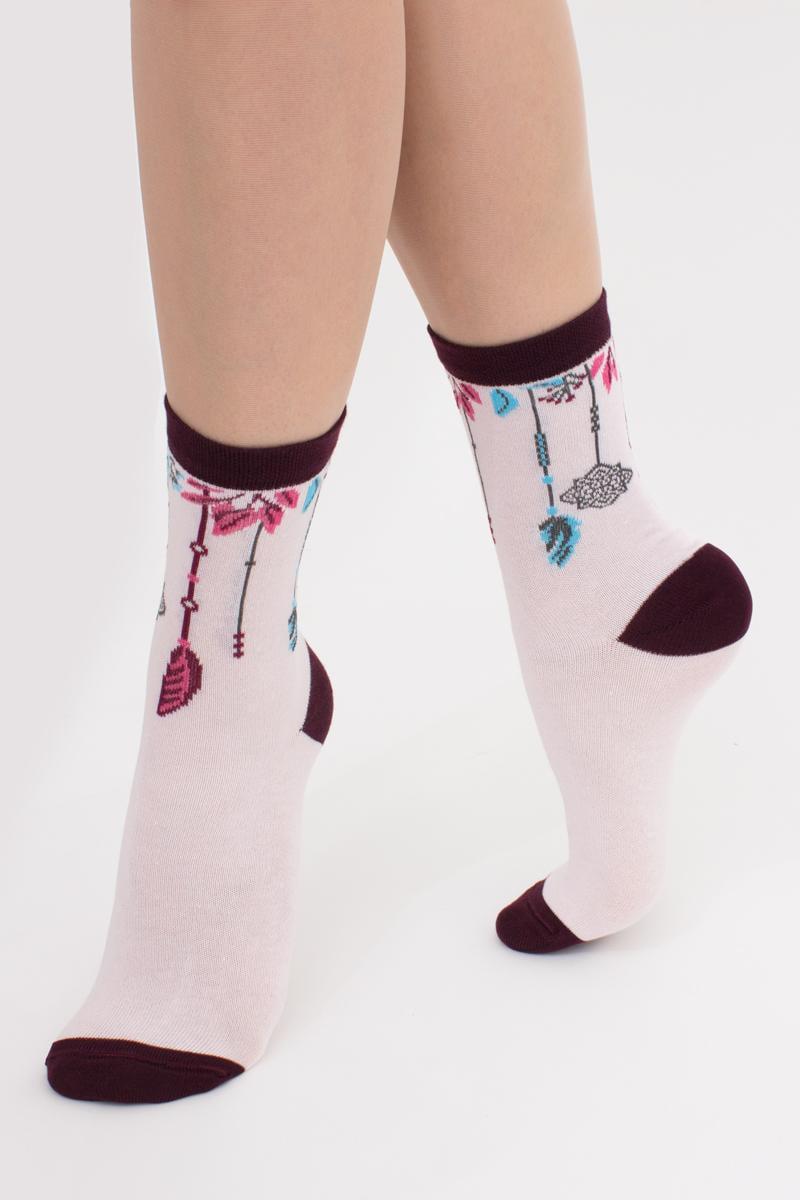 Шкарпетки жіночі класичні бавовняні в стилі бохо Giulia WS3 BOHO 006 р. 36/40 Pink (27068146)