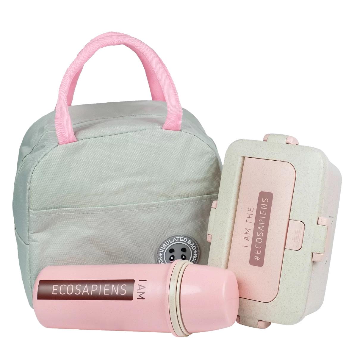 Ланч набор Jooki Brivilas Ecosapiens Розовый