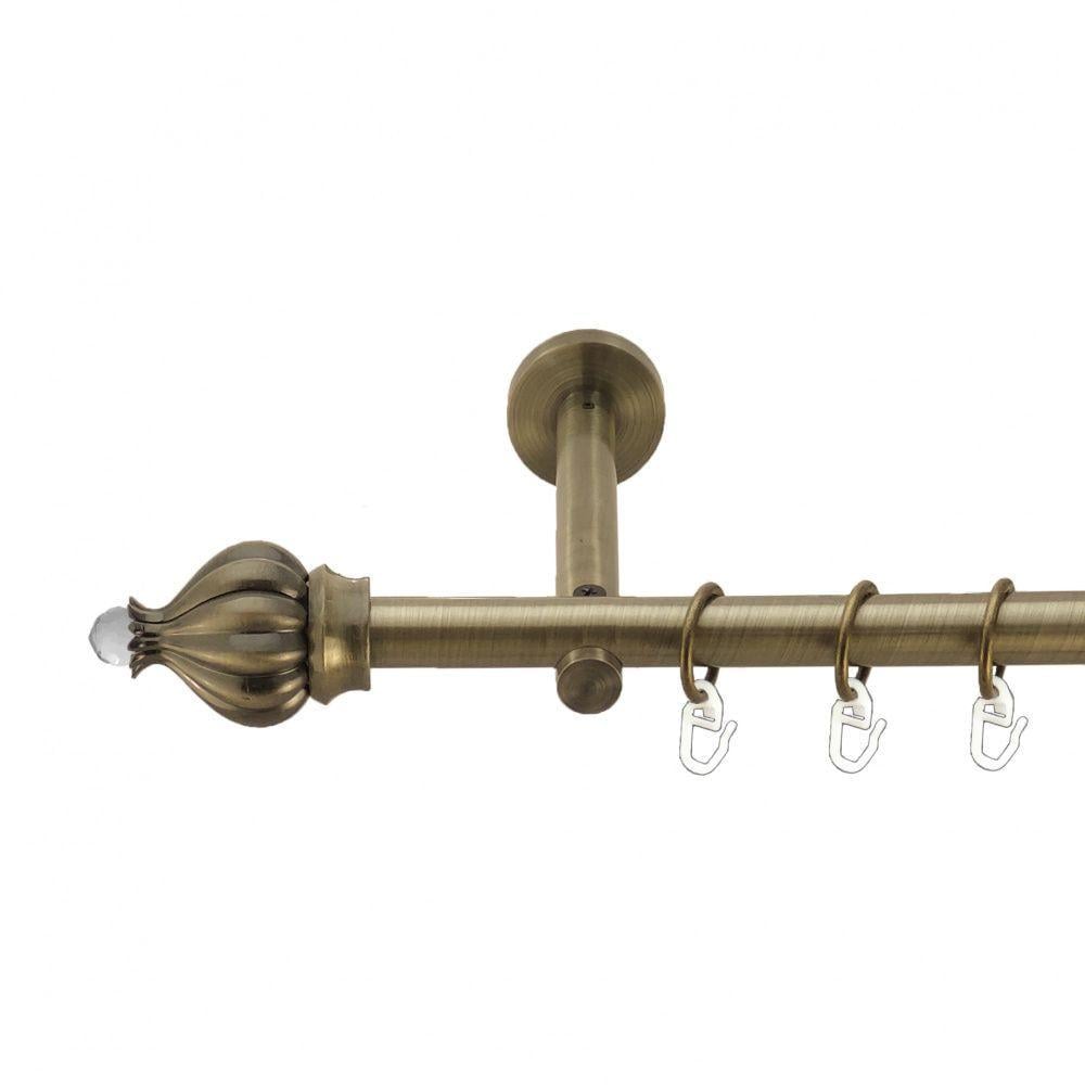 Карниз для штор Orvit Таджа-Кристалл однорядный гладкий 16 см 240 см Антик (3999066)