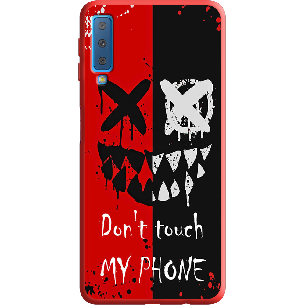 Чехол BoxFace Samsung A750 Galaxy A7 2018 Bad Smile Красный силикон (35481-up2468-36138)