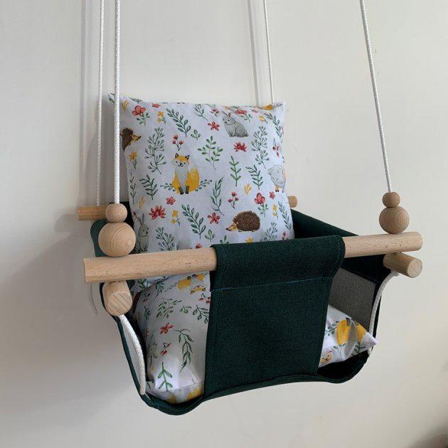 Детская качеля Infancy На лугу Зеленый (5748144)