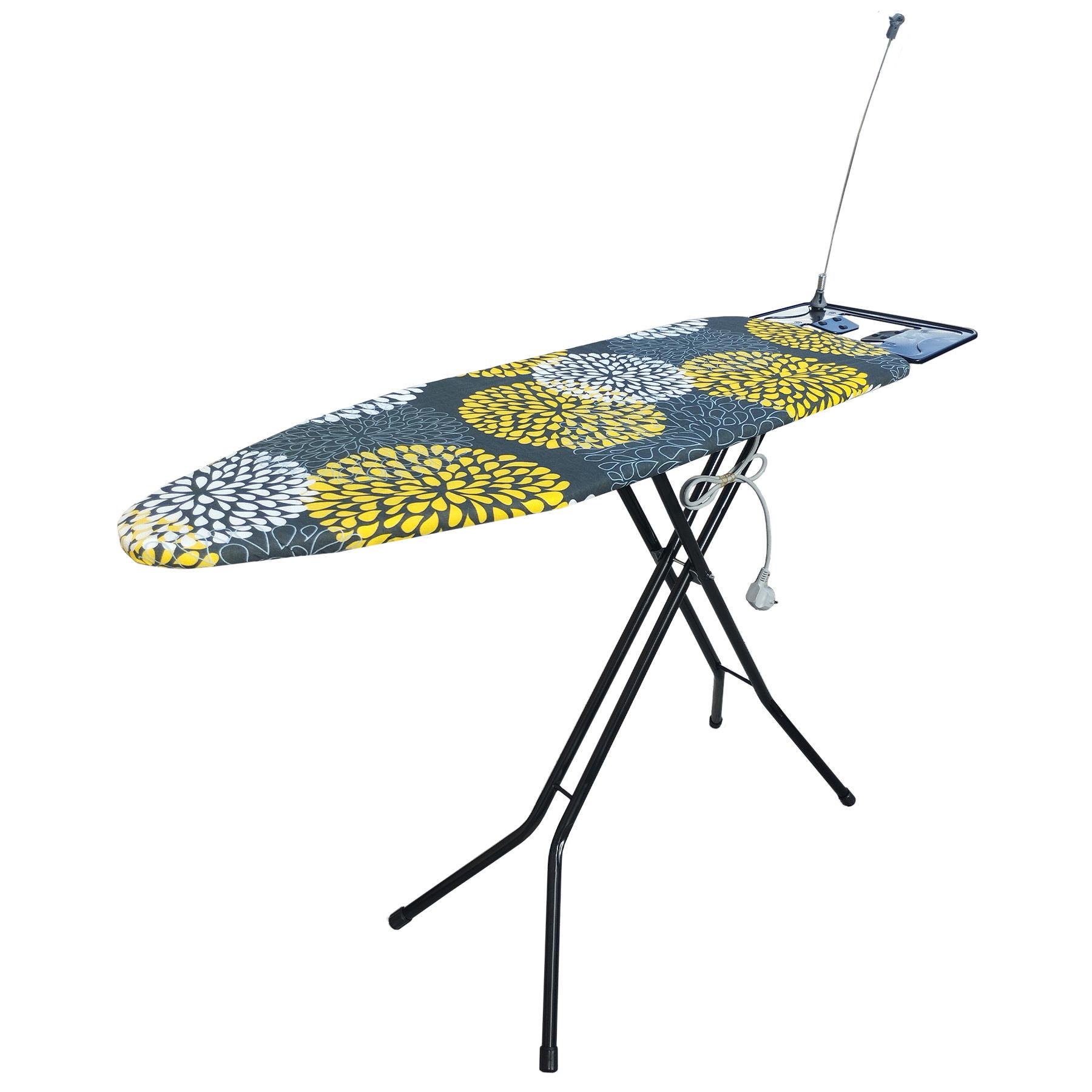 Доска гладильная Casa Si Superstandard Electric Firework4 позиции высоты держатель кабеля розетка 120x38 см Black