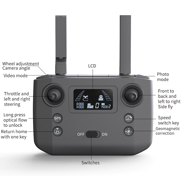 Квадрокоптер Kfplan KF101 MAX с 4K и HD камерами Black (d097) - фото 7