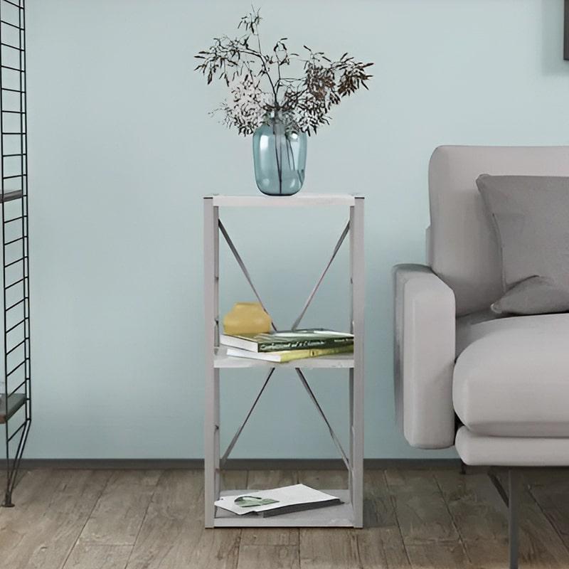 Этажерка Ferrum-decor Коннект 3/34 ДСП 16 мм 73x34x28 см Серый/Бетон (FRD-105545)