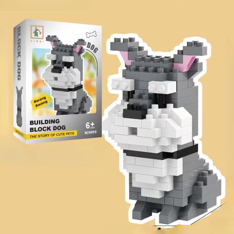Конструктор блоковый детский Cute pets фигурка Собачка Шнауцер (M3093)