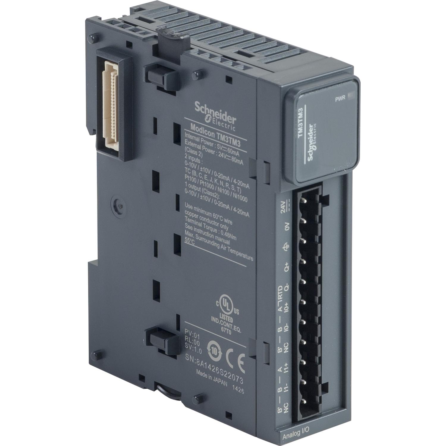 Модуль Schneider Electric TM3 2 температурные входы/1 аналоговый выход 24V DC (TM3TM3)