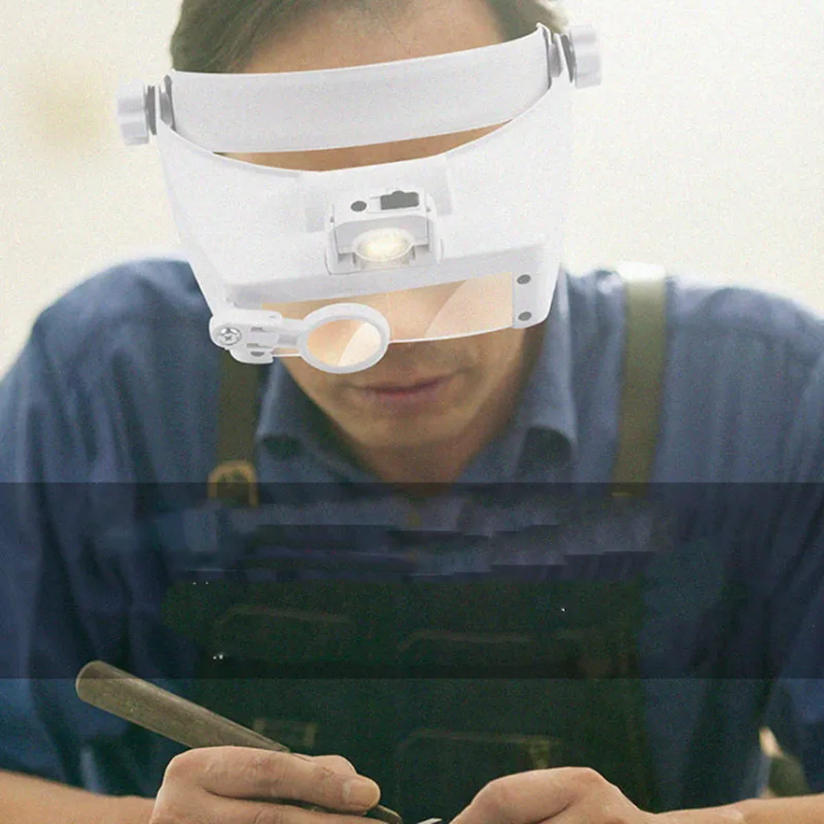 Лупа бинокулярная налобная MG81007 RD с 5LED подсветкой/монокуляром 3 линзы 5H 1,5X/3X/8X/9,5X/11X White (160421) - фото 2 Лупа бинокулярная налобная MG81007 RD с 5LED подсветкой/монокуляром 3 линзы 5H 1,5X/3X/8X/9,5X/11X White (160421) - фото 2