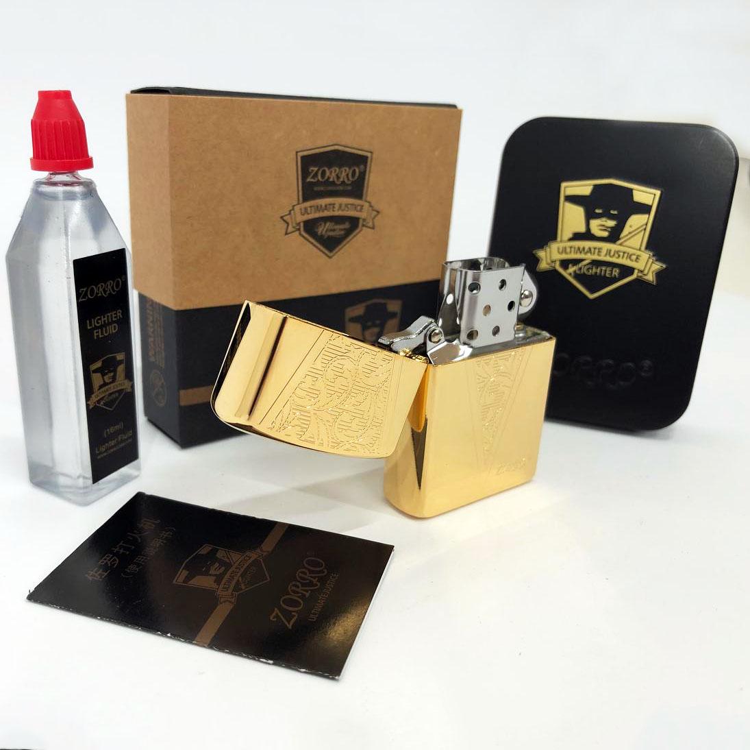 Набор для зажигалки бензиновая Zorro HL-366 Золото (310841) - фото 3 Набор для зажигалки бензиновая Zorro HL-366 Золото (310841) - фото 3
