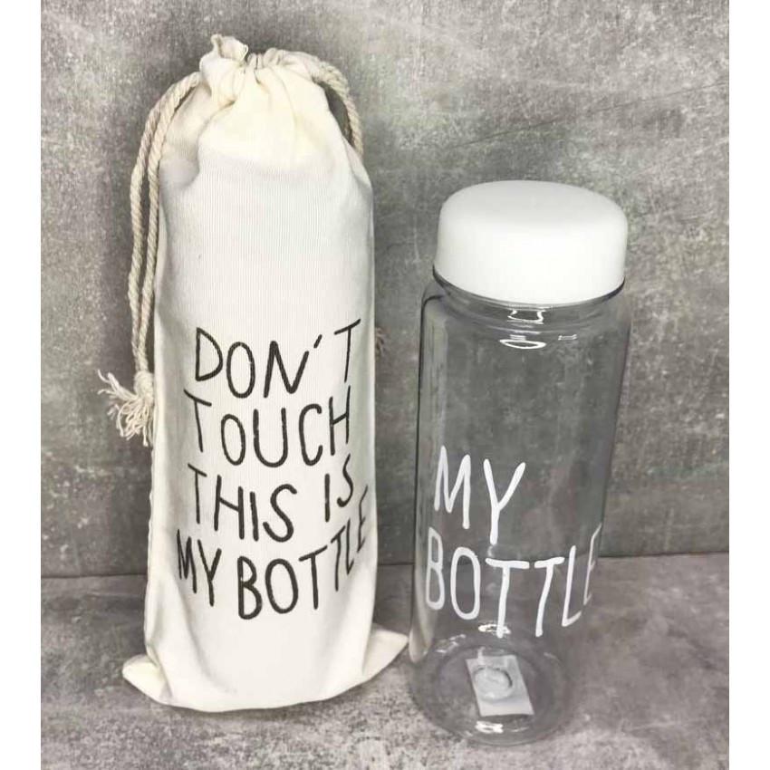 Пляшка для води My Bottle з чохлом 500 мл Прозорий/Білий (500-500) Пляшка для води My Bottle з чохлом 500 мл Прозорий/Білий (500-500)