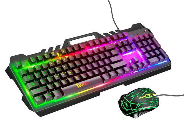 Клавиатура и мышь Hoco DI16 RGB-подсветка/USB Черный (DI16)