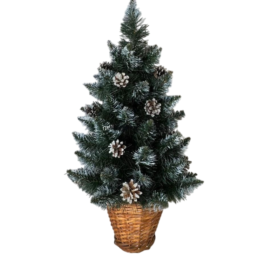 Елка в горшке с шишками литая 0,7 м (29600547) Елка в горшке с шишками литая 0,7 м (29600547)