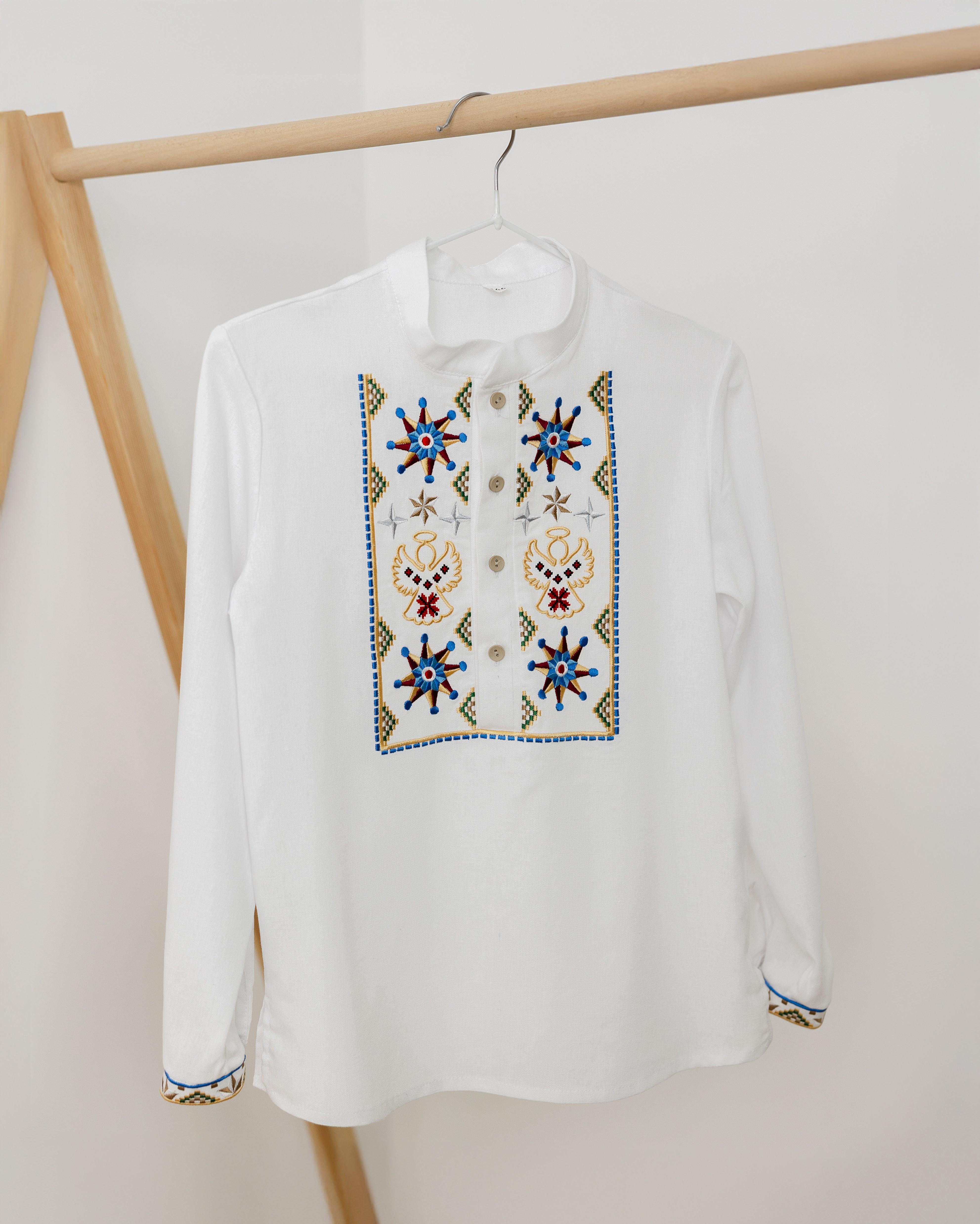 Вышиванка для мальчика Рождественская 134 см Белый (0002393-134) Вышиванка для мальчика Рождественская 134 см Белый (0002393-134)