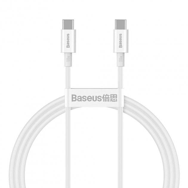 Кабель Baseus Type-C to Type-C Superior Series Fast Charging Data Cable 1 м 5A 100W CATYS-B02 White (8a554945)