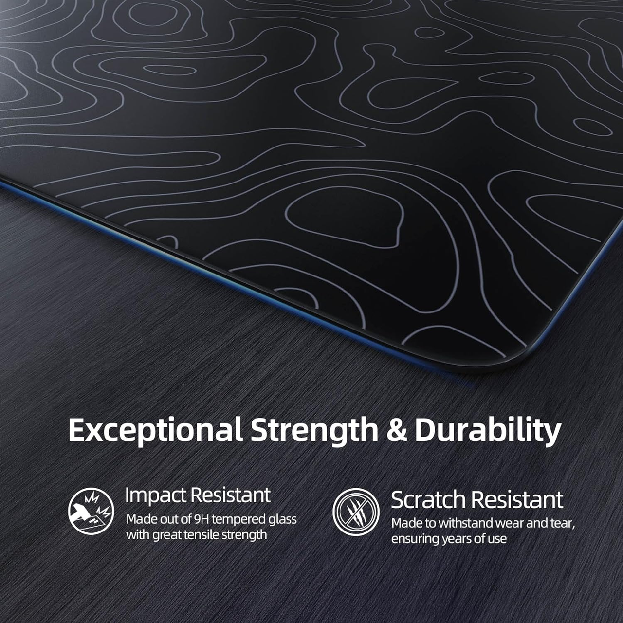 Коврик для мыши стеклянный Attack Shark Cm05 450х400х5 мм Black - фото 4 Коврик для мыши стеклянный Attack Shark Cm05 450х400х5 мм Black - фото 4