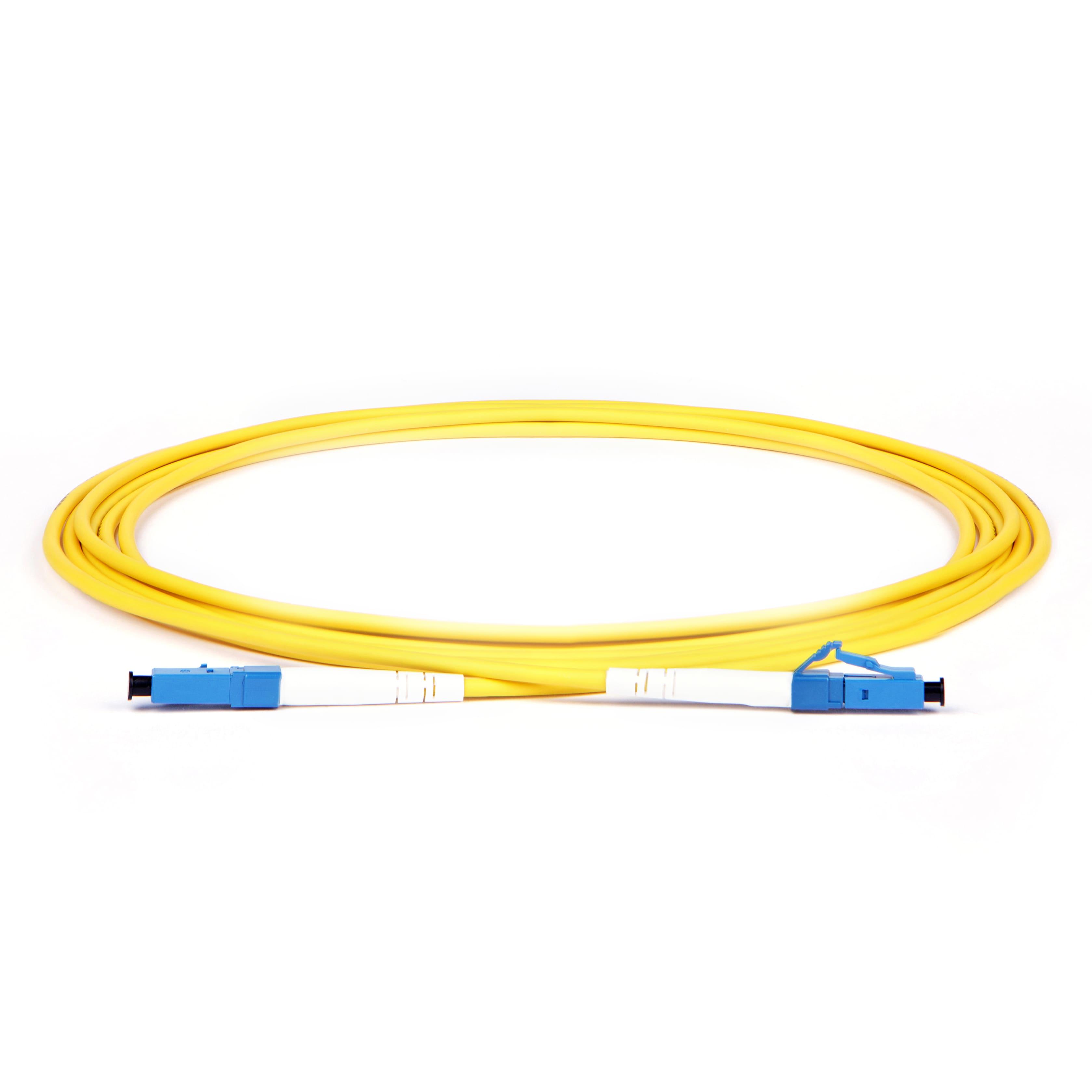 Патч-корд оптический Simplex LC/UPC-LC/UPC LSZH Singlemode G.652.D (SM) 3 мм 15 м Желтый (10298)