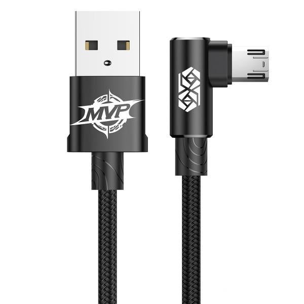 Кабель BASEUS MVP Elbow Type Cable USB For Micro 1,5 A 2 м Black (CAMMVP-B01)