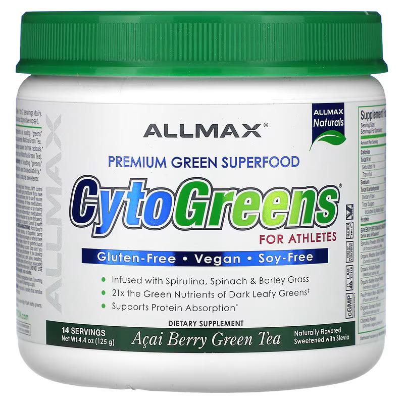 Суперфуд для спортсменов Allmax Nutrition CytoGreens For Athletes Acai Berry Green Tea 125 г