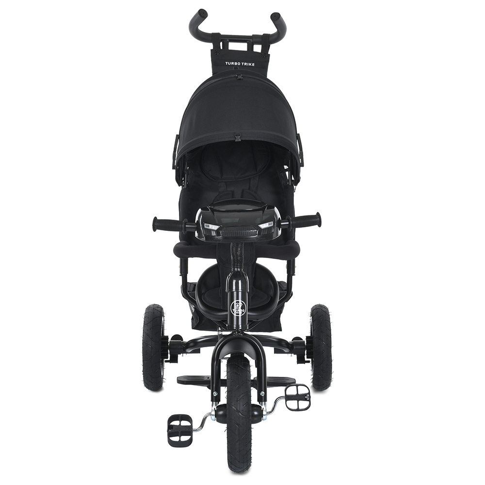 Велосипед триколісний Turbo Trike MT 1006-1 з батьківською ручкою Чорний - фото 3 Велосипед триколісний Turbo Trike MT 1006-1 з батьківською ручкою Чорний - фото 3