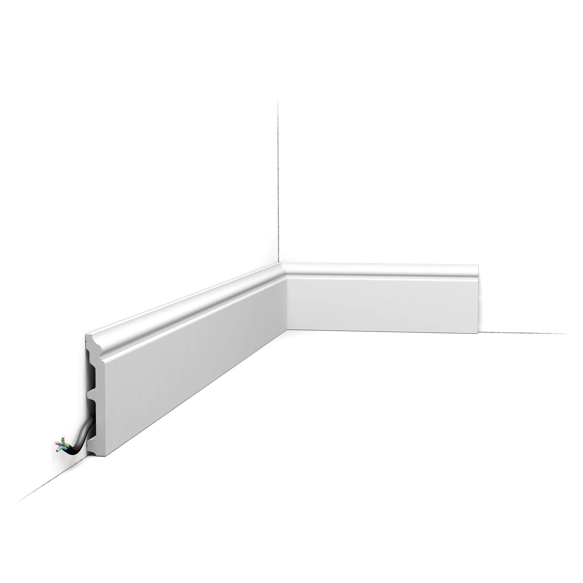 Плинтус напольный гладкий Orac decor SX173 2,00 м окрашенный в RAL 9003