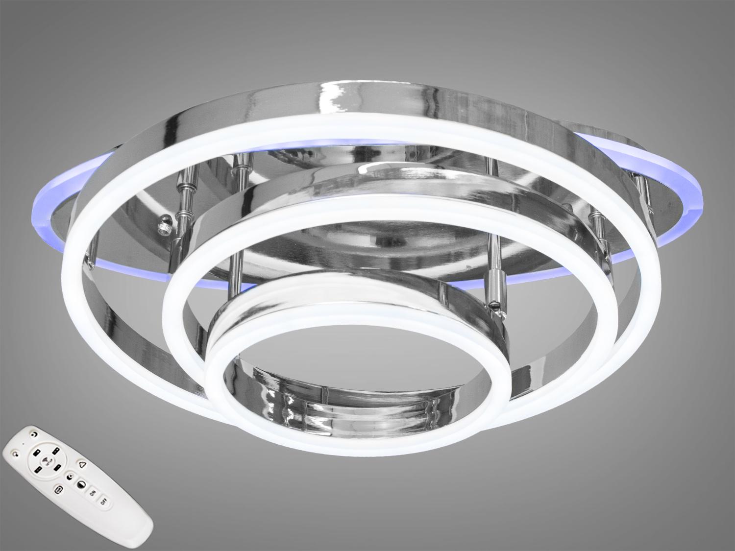 Люстра світлодіодна 96 Вт Хром (7004/3HR 3col dim)