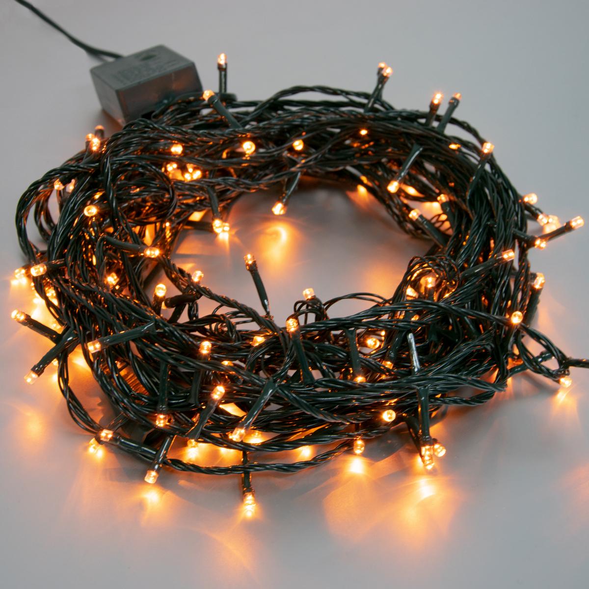 Ялинкова гірлянда новорічна AJ-1004 205 165 LED 15 м Жовтий (1008946-Yellow)