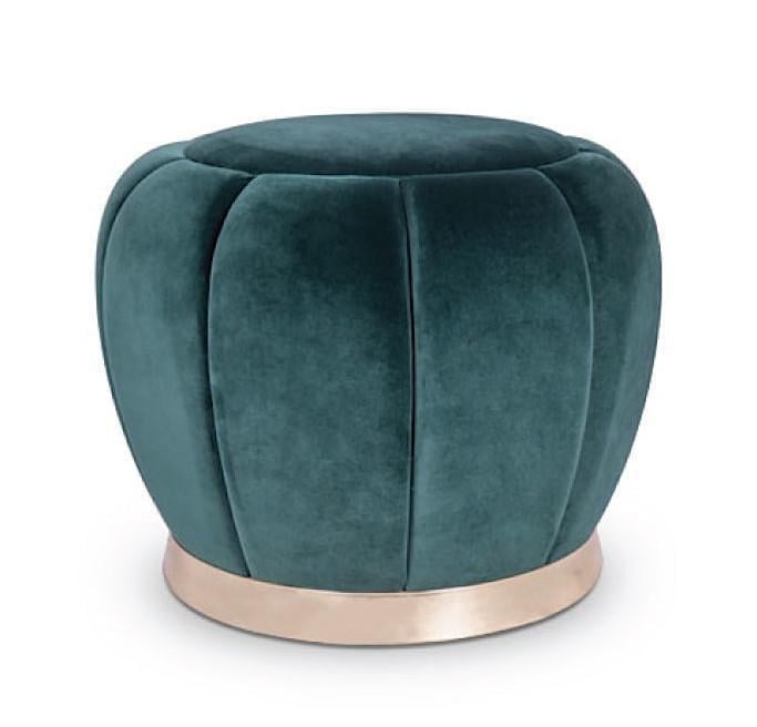 Пуф MeBelle Richie велюр 59х48 см Світло-сірий (P_017_s) - фото 3