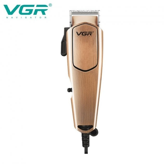 Машина для стрижки проводная VGR V-131 Pro 4 сменные насадки Коричневый (491204267) - фото 9