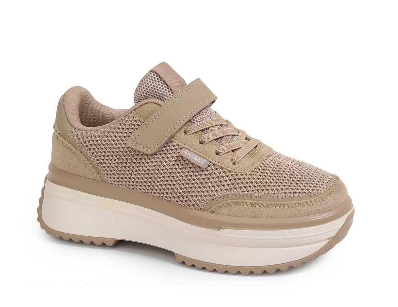 Кросівки для дівчаток Clibee EC73847/38 р. 38 Бежевий