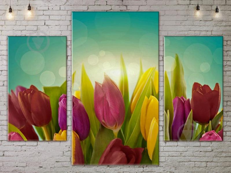 Модульная картина ArtStar цветы Тюльпаны ADFL0087 размер 45 х 70 см