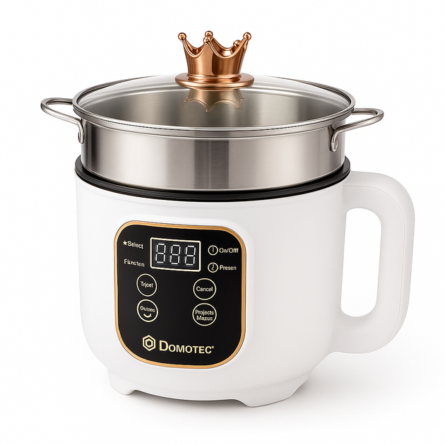 Мультиварка электрическая Domotec MS-7729 2000 Вт с антипригарной чашей 1,8 л Белый (2019594)