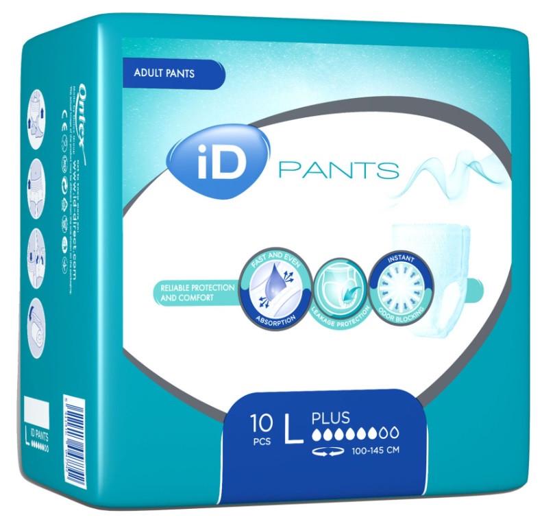 Подгузники-трусы для взрослых ID Plus L 10 шт. (2450192347)